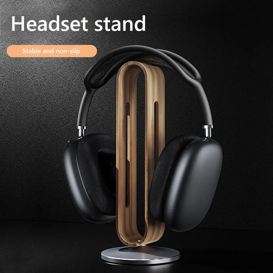 Elegant Bamboo Headphone Stand