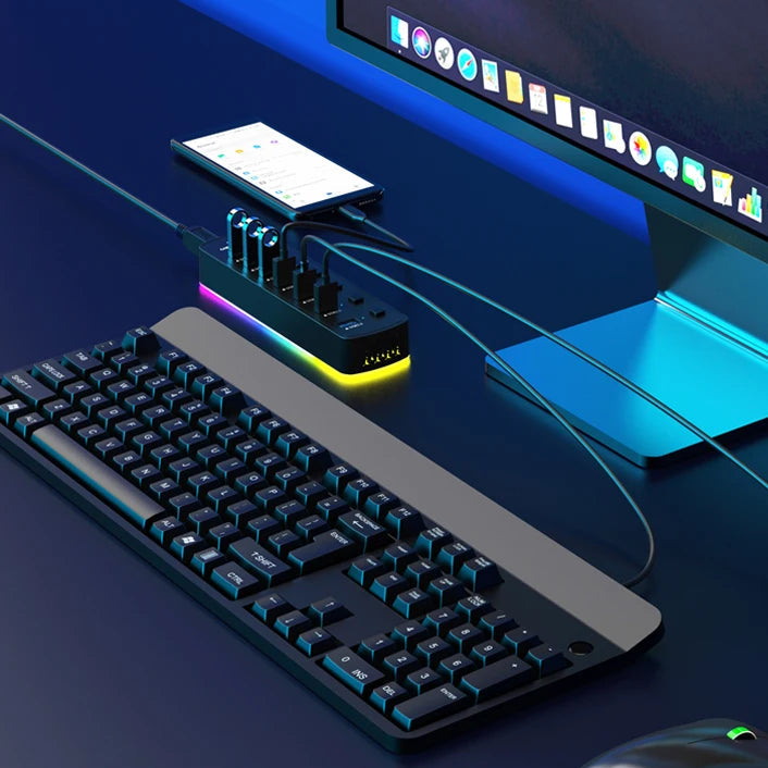 USB 3.0 RGB Multi-Port Hub