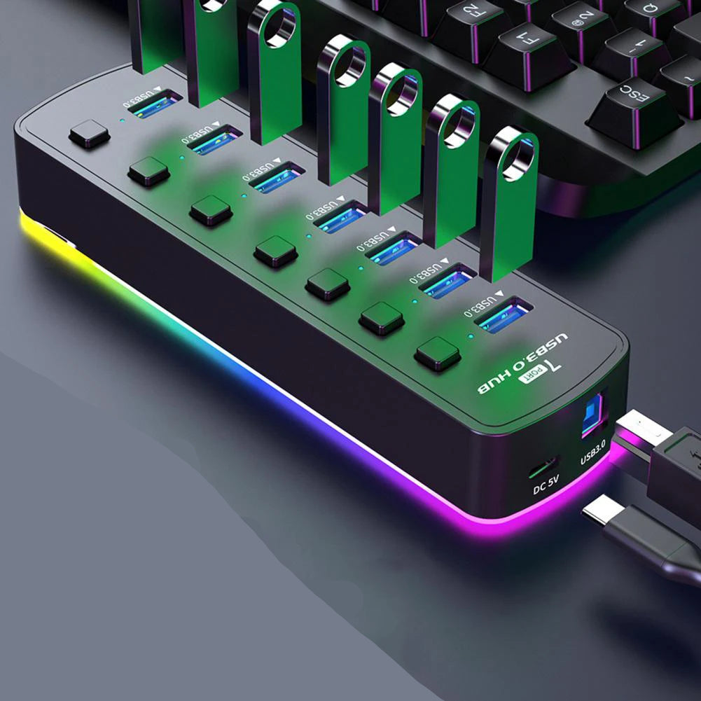 USB 3.0 RGB Multi-Port Hub